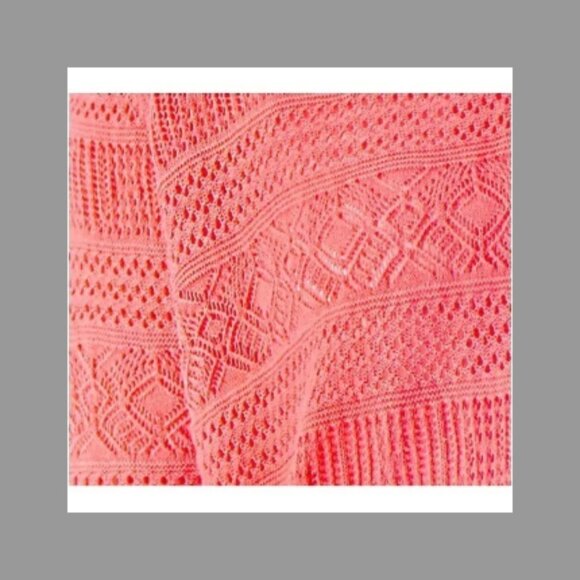 Joan Rivers Women's Crochet Stripe Knit Cardigan Small S Khaki Tan A591224 - Picture 5 of 7